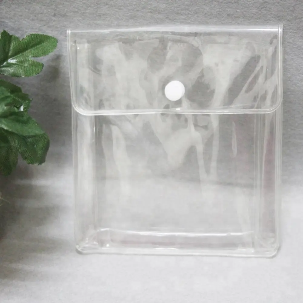 맞춤형 투명 부드러운 PVC 문서 파우치 파일 포켓 슬립 케이스 버튼 가방 의류 포장 핫 스탬핑 비닐 봉투
