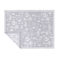 Couvertures tricotées 100% coton, plaid pour enfants à motif d'animaux de dessin animé imprimé, pour bébé, matériau biologique