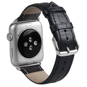Cinturino orologio in <span class=keywords><strong>pelle</strong></span> di <span class=keywords><strong>coccodrillo</strong></span> di lusso per cinturino Apple Watch Band cinturino fibbia cintura per IWatch - Product Image 2