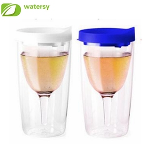 Nuevos productos calientes <span class=keywords><strong>10</strong></span> oz doble pared acrílico vino vaso de vidrio acrílico vasos de vino Copa - Product Image 4