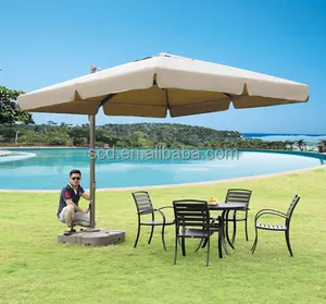 Büyük güneş bahçe açık kullanılan alüminyum şemsiye plaj roma şemsiye