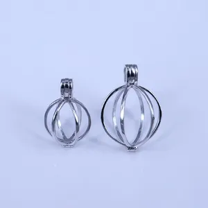 Moda 925 gümüş kolye kafes inci ile - Product Image 1