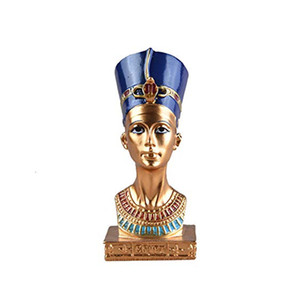 <span class=keywords><strong>Statue</strong></span> antique de reine égyptienne en résine, Sculpture de buste, reine égyptienne, artisanale de décoration pour la maison