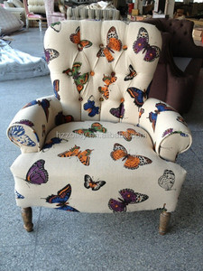 Projet d'hôtel victorienne antique mobilier de retour wing chaise avec <span class=keywords><strong>pouf</strong></span>, Baroque italien bouton tuftés retour <span class=keywords><strong>fauteuil</strong></span> - Product Image 4