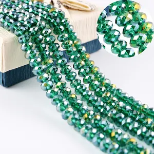 ShinningAB Coating Glass Beads Crystal Glass Beads for Jewelry Making