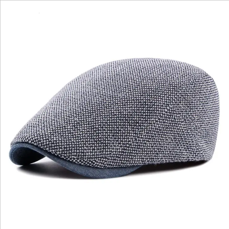 Casquette personnalisée Man Gatsby Chapeaux de lierre Cabbie en tweed de laine Vente en gros Chapeau Peaky Blinder Casquettes de boulanger garçon gavroche