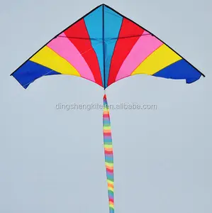 Good quality beautiful 3m large kite rainbow delta kite for sale