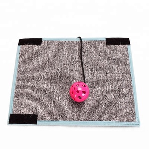 Factory Price Fun Playing <strong>Cat</strong> <strong>Scratch</strong> <strong>Board</strong> on Table Legs Sisal <strong>Cat</strong> Scratching Pad with Mini Ball Toy Fixed Mat - Product Image 5