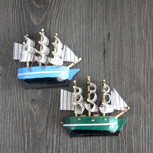 Ímã decorativo de madeira para geladeira, decoração de casa, artesanato, barco, geladeira, coleção mediterrânea, <span class=keywords><strong>vintage</strong></span>, ímã de geladeira
