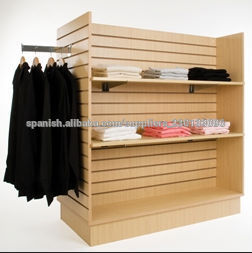 paneles bastidores pantalla de visualización slatwall / tienda y supermercado góndola estantería / acero y paneles de lamas - Product Image 1