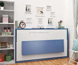 Ngang Đơn Kích Thước Tiết Kiệm Không Gian Mùa Xuân Cơ Chế Gấp Murphy Giường Tường Giường Với Bàn - Product Image 1