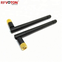 Antenne omnidirectionnelle SMA mâle à angle droit en laiton 2,4G GSM GPS Wifi Antenne en caoutchouc SMA