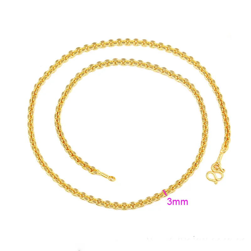 42789 xuping beautiful female 24k gold plated alloy Gold chain jewelry necklace