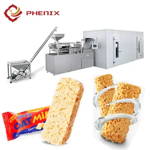 Wijd gebruik Automatische snack bars Havermout chocolade granen muesli muesli knapperige bar productielijn uit Phenix Machines