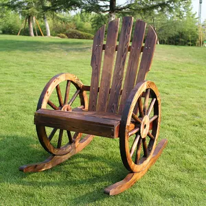 आउटडोर कमाल की कुर्सी वैगन पहिया आरामदायक आधुनिक लकड़ी सीट आँगन फर्नीचर लकड़ी की कुर्सी के लिए उद्यान