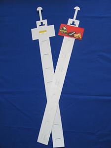 Bandes de merchandising verticales peu encombrantes avec 12 clips pour solution de suspension de sacs de bonbons et de noix en magasin - Product Image 1