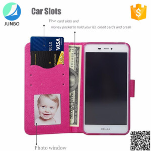 Bán buôn pu wallet điện thoại di động bìa đối <span class=keywords><strong>blu</strong></span> <span class=keywords><strong>studio</strong></span> x6 lật da điện thoại trường hợp - Product Image 6