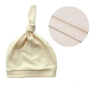 Hersteller CY hochwertige schöne Baumwolle einfarbig Neugeborenen Baby Mütze Hüte
