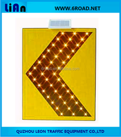 Panneaux de signalisation routière solaires Arrow, panneau de signalisation directionnel LED clignotant à énergie solaire (panneau de signalisation routière solaire)