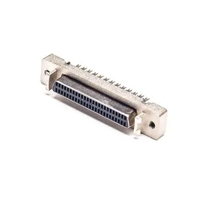 Straight External IDC Type Female 50Pin SCSI Connector for PCB Mount