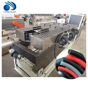 Plastic PE PP PVC pipe single wall corrugated extrusion line extruder production making machine