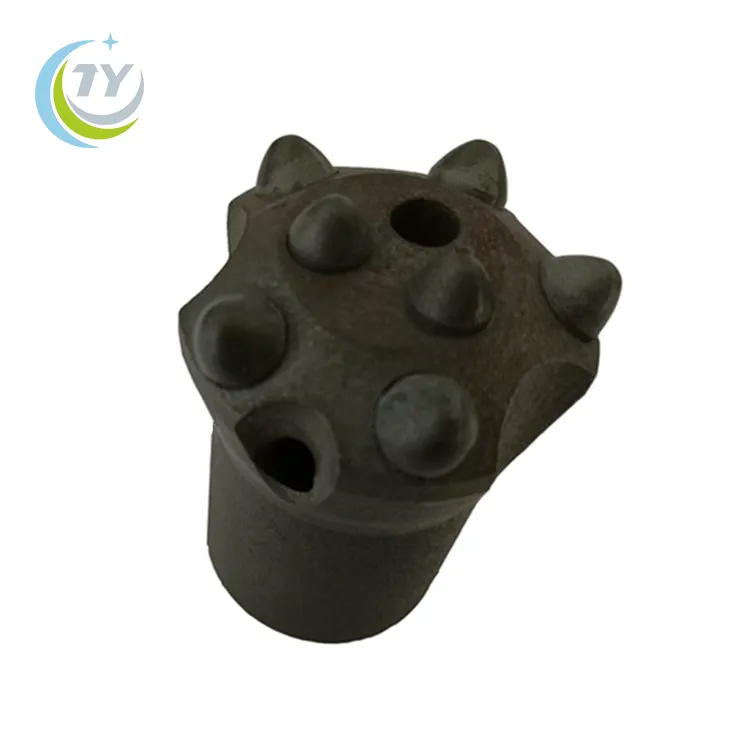 Tungsten Carbide Tip 11 Derajat Kemiringan Mining Tombol Sedikit 32 34 36 38 40 Mm untuk Jackleg Rock Bor
