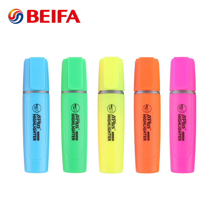 Марка Beifa HY254400, креативный дизайн, Флуоресцентный цвет, резец, наконечник, Прямоугольная форма, набор маркеров-хайлайтеров