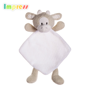 Blanco lindo juguete manta de bebé con el mono adjunta - Product Image 2