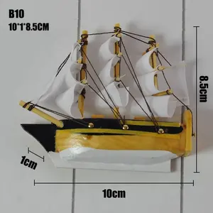 A buon mercato Personalizzato Souvenir Turistici Mediterraneo Elegante Fatto A Mano Su ordine 3D Legno Barca A Vela di Magneti Frigo
