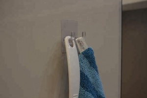 Support de rasoir en plastique réutilisable blanc pour salle de bain, écologique, avec petit crochet, multifonctionnel, pour voyage - Product Image 6