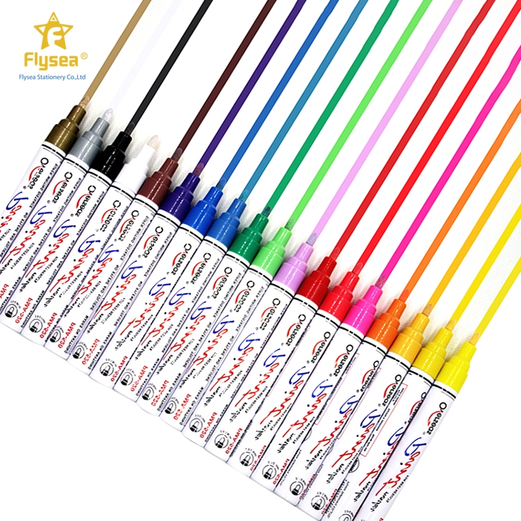High quality japan ink paint 18 colored pens permanent fabric markers graffiti marker