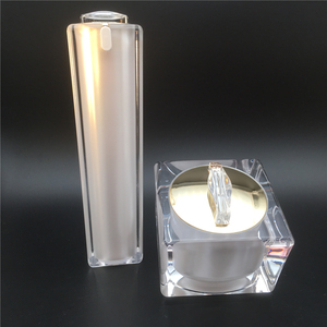 Sang Trọng Thanh Lịch Nhựa Trắng Mỹ Phẩm Container Acrylic Rỗng Lọ Kem - Product Image 3