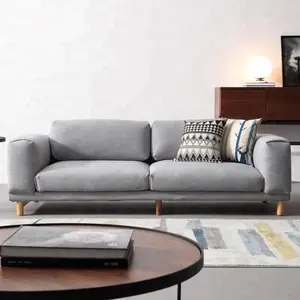 Conjunto de sofás de tela italiana para sala de estar, muebles baratos de nuevo diseño