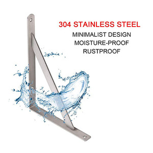 Thép Không Gỉ Nặng 14 "Nẹp Góc Khớp Góc Phải Giá Đỡ - Product Image 4