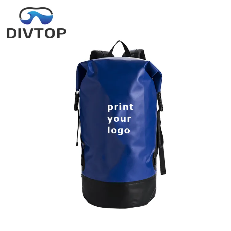 Sac à dos étanche de plongée en PVC, 120l, pour camping, activités aquatiques, kayak et surf, avec Logo personnalisé