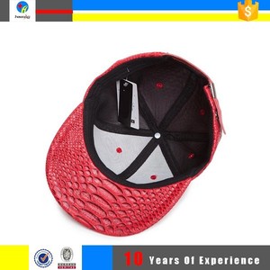Rouge mode personnalisé <span class=keywords><strong>blanc</strong></span> serpent en cuir <span class=keywords><strong>snapback</strong></span> cap - Product Image 5