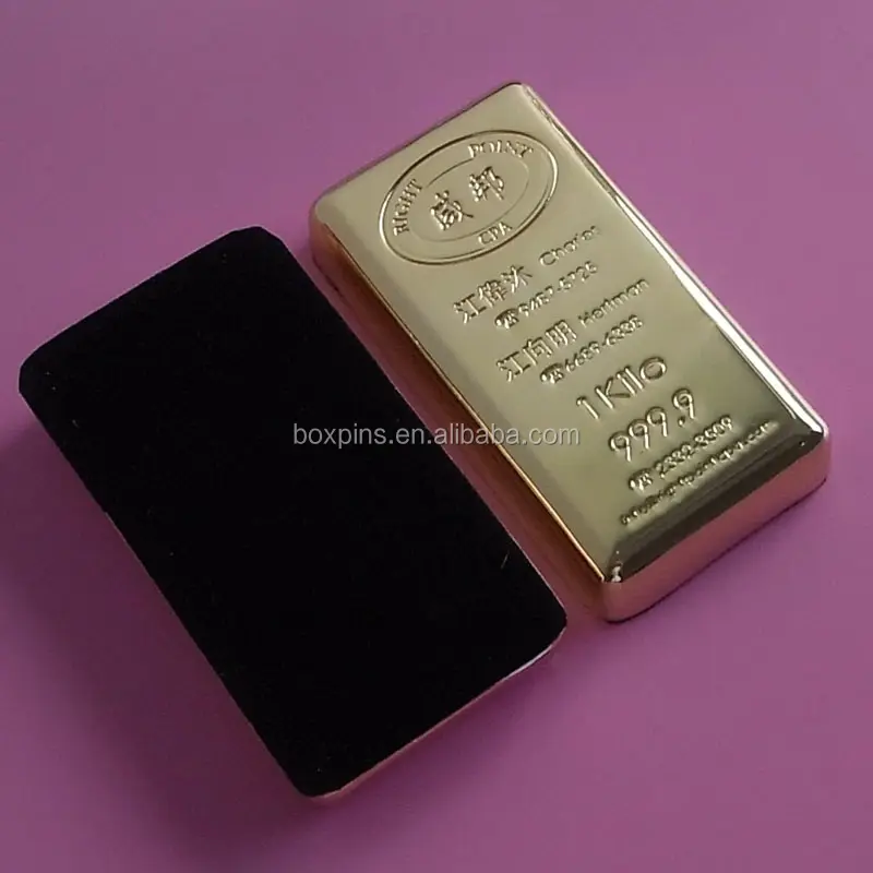 Gold bar logo inciso personalizzato metallo peso della carta