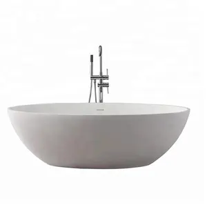 K40固体表面浴缸独立式白色哑光石浴为presisdent套房