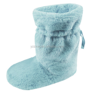 Violet Offre Spéciale lavande micro-ondes pantoufles sac de blé pieds eau pantoufle pour femme/pantoufles micro-ondables - Product Image 3