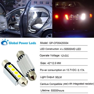 Ampoule <span class=keywords><strong>LED</strong></span> Festoon Canbus pour voiture, éclairage intérieur OBD sans erreur, 41mm 42mm 5050 4SMD - Product Image 5