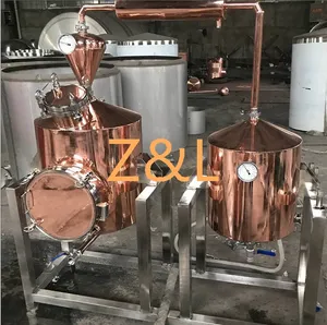 Venta al por mayor precio del cobre Alcohol olla todavía destilar equipos de destilación para whisky Ron Gin