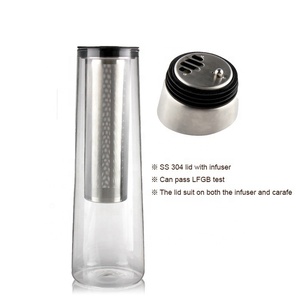 <span class=keywords><strong>Carafe</strong></span> en verre <span class=keywords><strong>pour</strong></span> thé glacé et café <span class=keywords><strong>froid</strong></span>, avec filtre infuseur en acier inoxydable amovible, vente en gros - Product Image 4