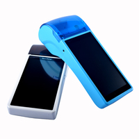 Printer Termal Pemindai Kode Batang Gigi Biru WIFI 3G, Terminal POS Pintar Genggam Android Sentuh