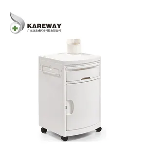Белый цвет, лучший подвижный больничный медицинский пластиковый прикроватный шкаф Abs с 2 ящиками
