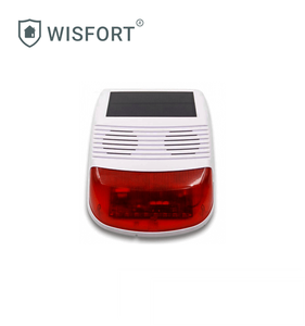 Sirena estroboscópica inalámbrica para exteriores alimentada por energía Solar con luz de Flash roja 110db para alarma de seguridad para el hogar - Product Image 1