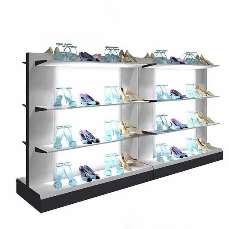High quantity shoe racks for store, shoe store display racks, high heels shoes rack