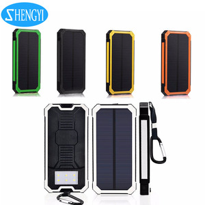 Montañismo al aire libre <span class=keywords><strong>precio</strong></span> barato <span class=keywords><strong>mejor</strong></span> <span class=keywords><strong>calidad</strong></span> universal Cargador Solar banco de energía con luz para el teléfono móvil - Product Image 4
