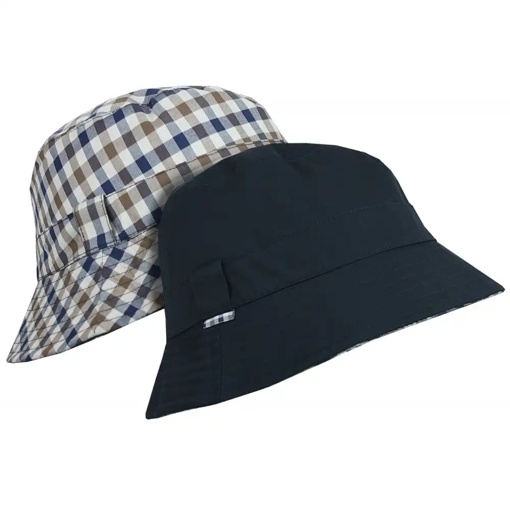 2018 new fashion reversible custom checkered plaid bucket hats
