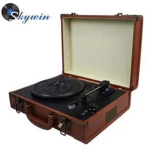 Top Xách Tay Turntable Retro Máy Nghe Nhạc Cd Quay Đĩa