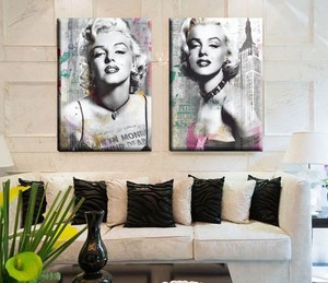 Mujer moderna del retrato de la lona pintura al óleo de <span class=keywords><strong>marilyn</strong></span> <span class=keywords><strong>monroe</strong></span> - Product Image 1